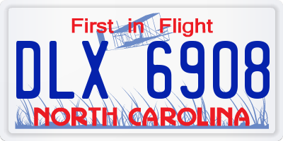 NC license plate DLX6908