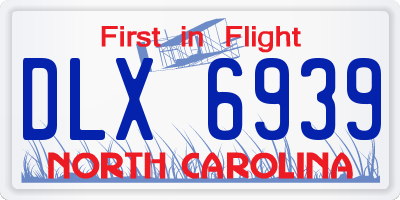 NC license plate DLX6939