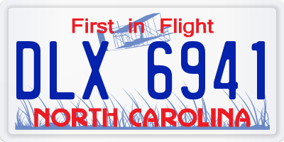 NC license plate DLX6941