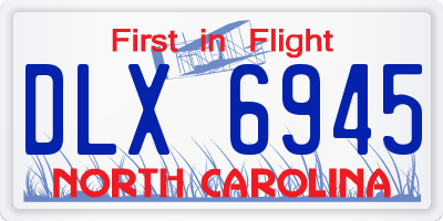 NC license plate DLX6945