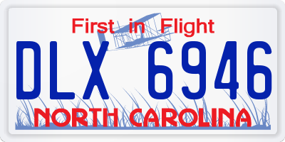NC license plate DLX6946