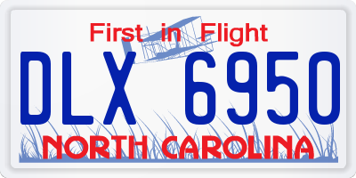 NC license plate DLX6950