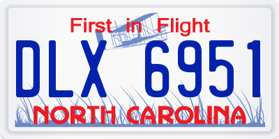 NC license plate DLX6951