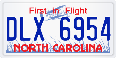 NC license plate DLX6954