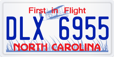 NC license plate DLX6955