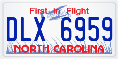 NC license plate DLX6959