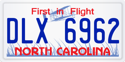 NC license plate DLX6962