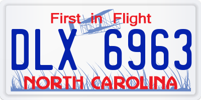 NC license plate DLX6963