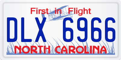 NC license plate DLX6966