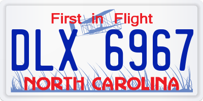 NC license plate DLX6967