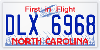 NC license plate DLX6968
