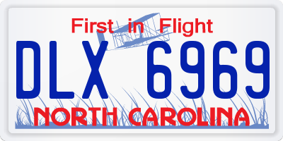 NC license plate DLX6969
