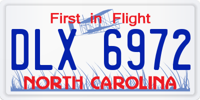 NC license plate DLX6972