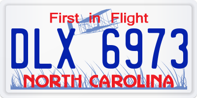 NC license plate DLX6973