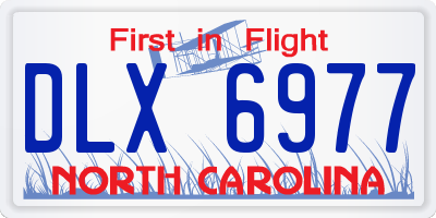NC license plate DLX6977