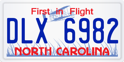 NC license plate DLX6982
