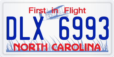 NC license plate DLX6993