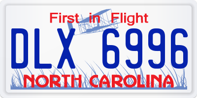 NC license plate DLX6996
