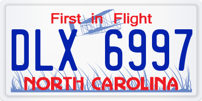 NC license plate DLX6997