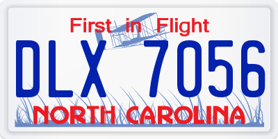 NC license plate DLX7056