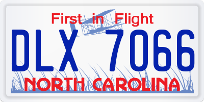 NC license plate DLX7066