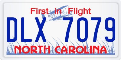 NC license plate DLX7079