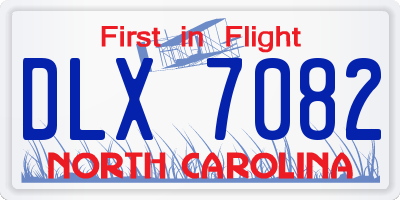 NC license plate DLX7082