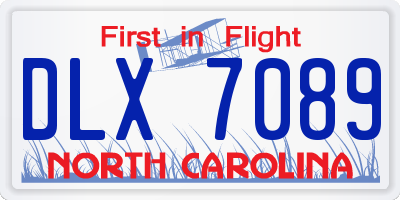 NC license plate DLX7089