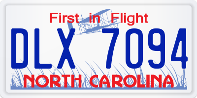 NC license plate DLX7094