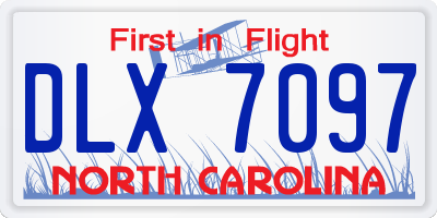NC license plate DLX7097