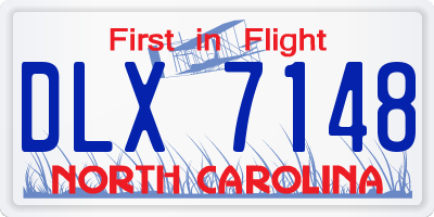 NC license plate DLX7148