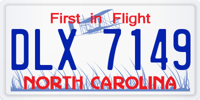 NC license plate DLX7149