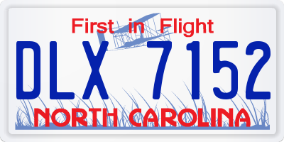 NC license plate DLX7152