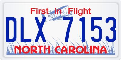 NC license plate DLX7153