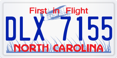 NC license plate DLX7155