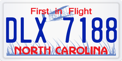 NC license plate DLX7188