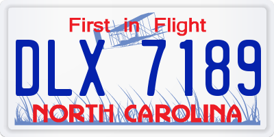 NC license plate DLX7189