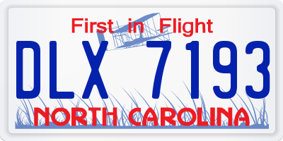 NC license plate DLX7193