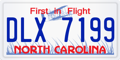 NC license plate DLX7199