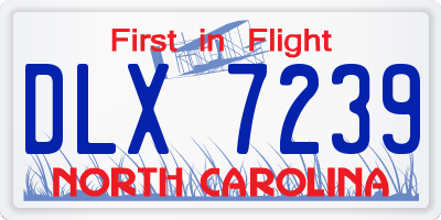 NC license plate DLX7239