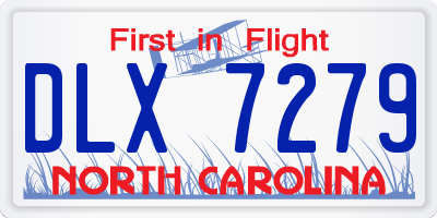 NC license plate DLX7279