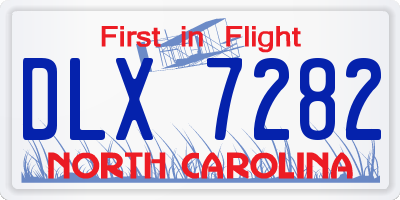 NC license plate DLX7282