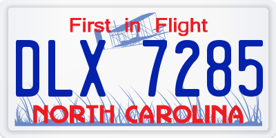 NC license plate DLX7285