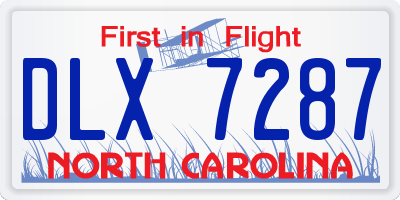 NC license plate DLX7287