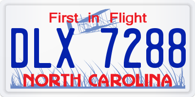 NC license plate DLX7288