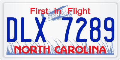 NC license plate DLX7289