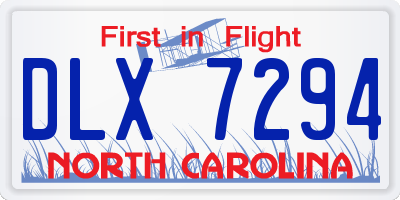 NC license plate DLX7294