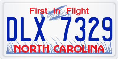 NC license plate DLX7329
