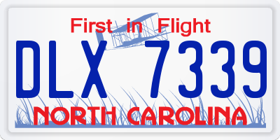 NC license plate DLX7339