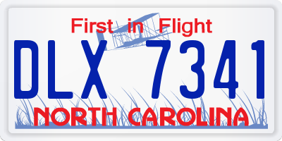 NC license plate DLX7341